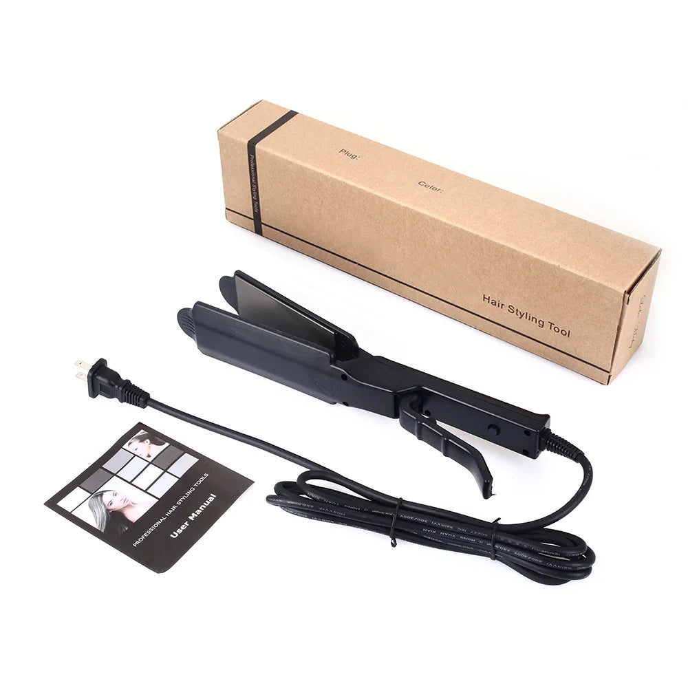 Hair Straightener Four-Gear Temperature Adjustment Ceramic Tourmaline Ionic Flat Iron Hair Straightener for Women Widen Panel