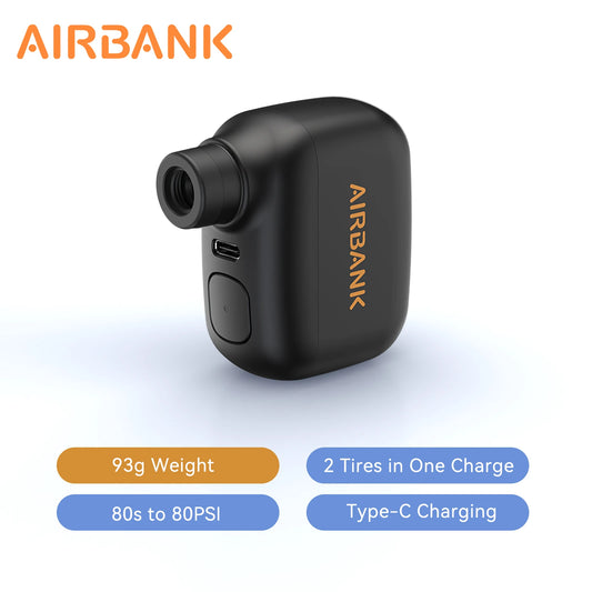 AS100 Mini Portable Bicycle Pump Rechargeable Air Inflator 100PSI Type-C Bike Accessories for Bike Schrader Presta Tires
